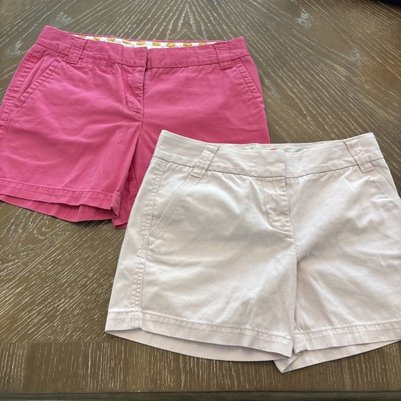 J. Crew Pants - (2) J‎ Crew Sz 4 Chino Weathered Classic Twill Broken-In CITY Fit PINK/KHAKI EUC